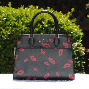Kate Spade New York “Kiss Print” Satchel 💋🖤